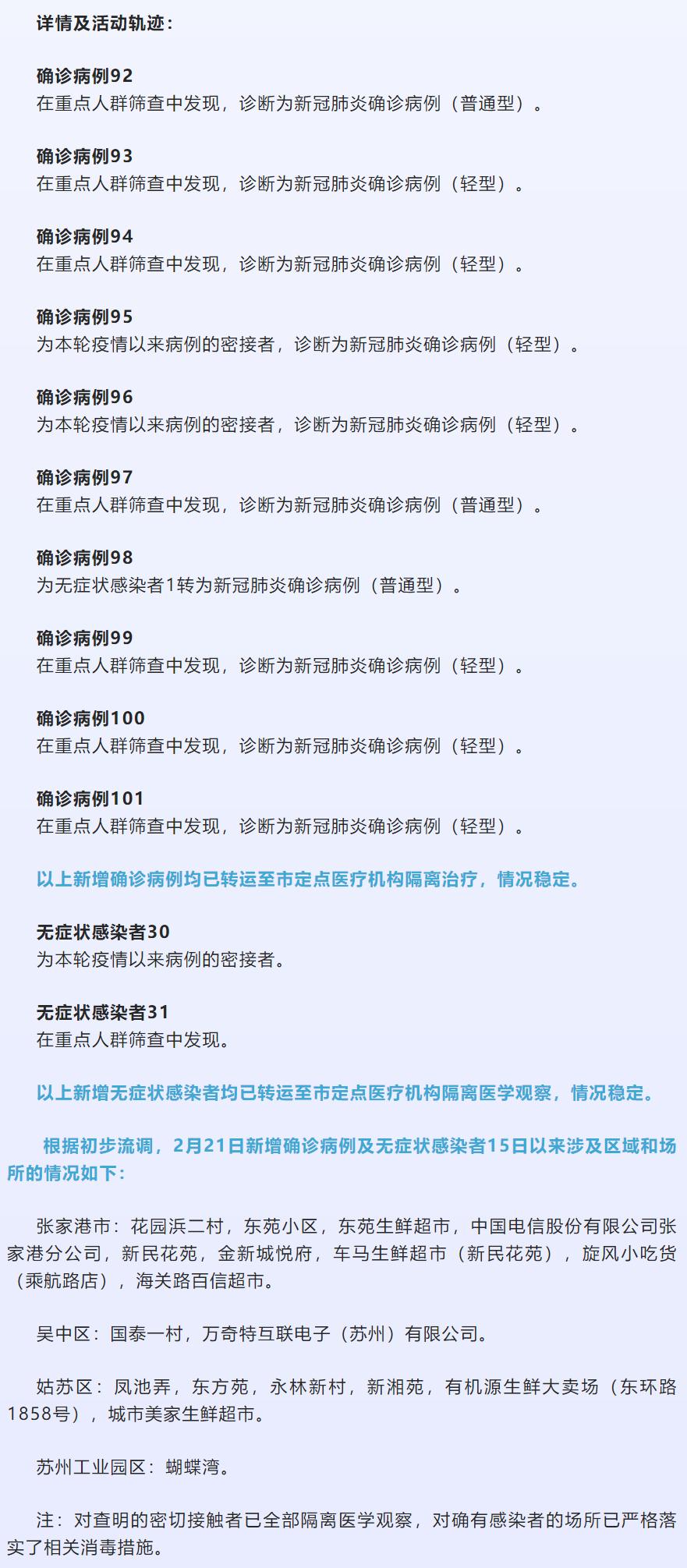 苏州市新型肺炎最新动态更新