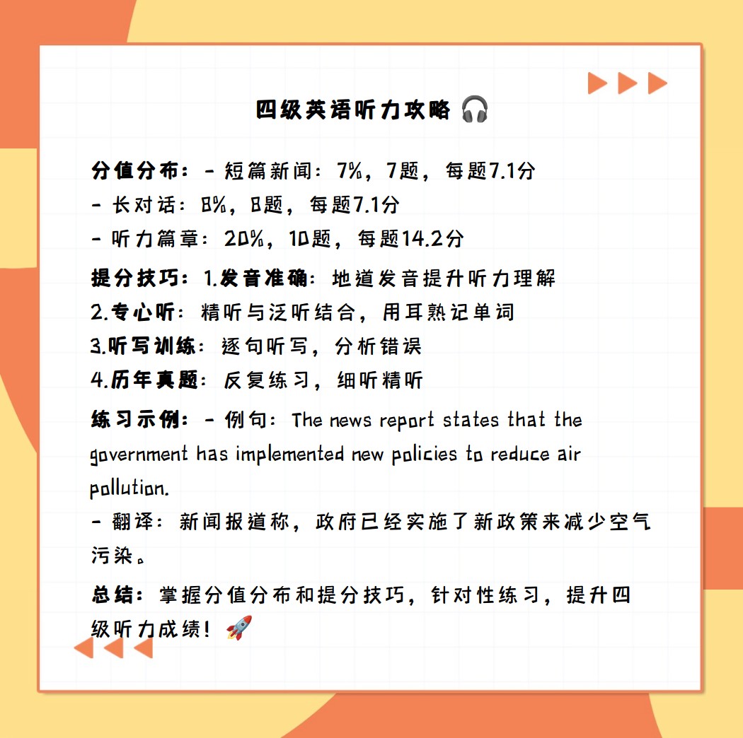 最新四级英语听力,挑战与应对策略